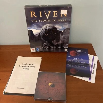 Riven The Sequel to Myst PC CD-ROM New Open Big Box 5-Disc Set Windows 95 MAC - Image 1 of 4