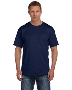 Fruit Of The Loom 3931P Men Short Sleeve HD Cotton Pocket New Arrival T-Shirt - Picture 1 of 11