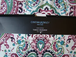 Cynthia Rowley 18 x 80 Tassel Table Runner 100% Cotton - Picture 1 of 4