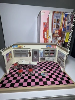 1988 Dixie’s Diner Conjunto de Brincadeiras Original com Balcão, 3 Banquetas, Conjunto de Mesa Tyco - Imagem 1 de 4
