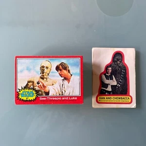 1977 Star Wars Topps Series 2 Red Complete 66 Trading Card Set & 11 Stickers - Picture 1 of 12