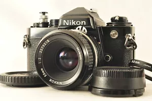 Cámara fotográfica Nikon FE cuerpo negro SLR 35 mm como nueva con aire 50 mm de Japón #1040 - Imagen 1 de 14