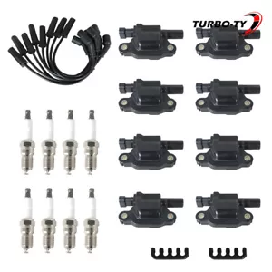For Chevrolet GMC 8 PACK UF413 Ignition Coil + 41-962 Spark Plug + 9748UU Wire - Picture 1 of 6