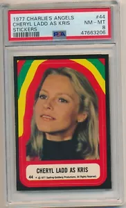 1977 Charlie's Angles Stickers #44 Cheryl Ladd as Kris PSA 8 NM Set Break Pop 3 - Picture 1 of 2