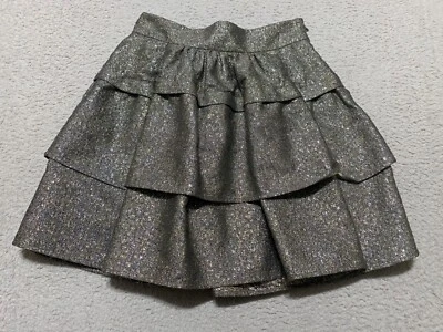 Diane Von Furstenberg Mujer 2 Falda Gris Metálico Capa Mezcla Lana Mini Foto 1 de 4