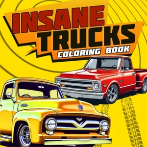 Insane Trucks Coloring Book: 50 Pickup Trucks Coloring Pages for Adults and Kids - Picture 1 of 12