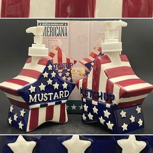 Boston Warehouse Americana 75507 Mustard & Ketchup Star Pumps 1999 Made in China - Picture 1 of 13