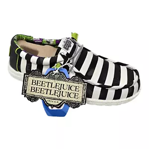 HEYDUDE Wally Beetlejuice Beetlejuice Glow In The Dark Casual Shoes Mens 12 NEW - Picture 1 of 7