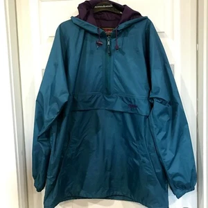 Stearns Dry Wear Pullover Windbreaker Rain Coat JacketL Blue 1/2 Zip Packable L - Picture 1 of 12