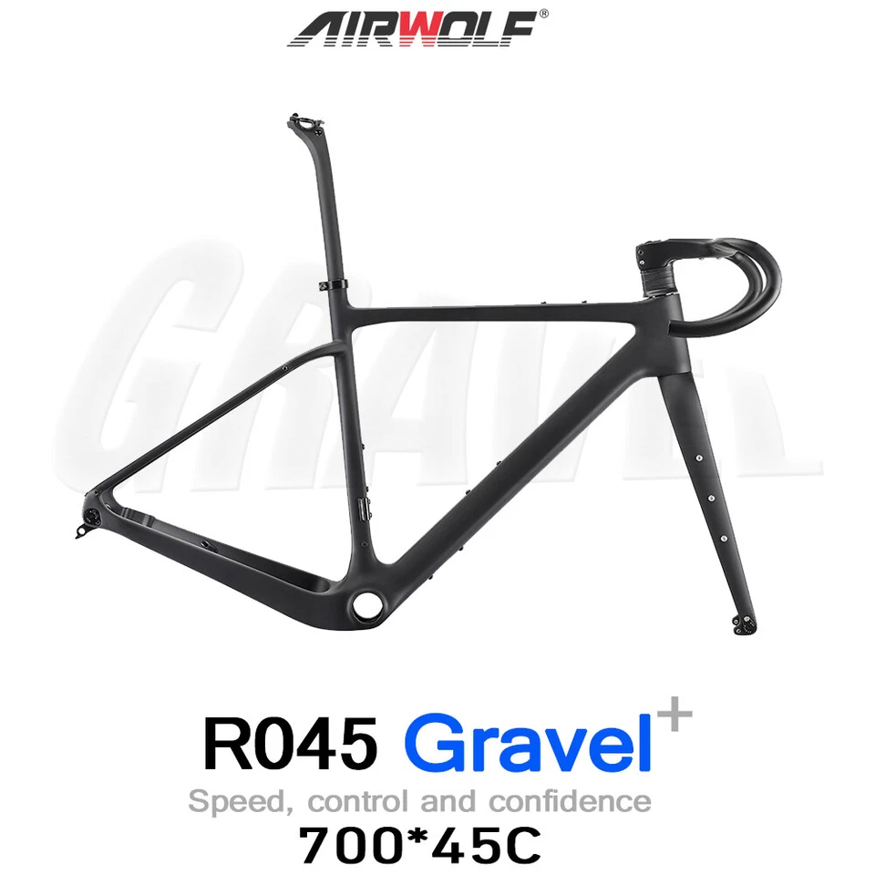 Bicicleta de estrada AIRWOLF T1100 quadro de cascalho de carbono bicicleta ciclocross - Imagem 1 de 4