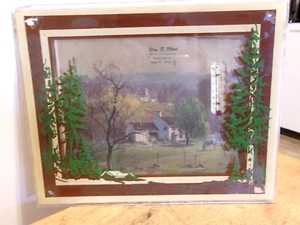 Dupo Illinois Vintage Glasschild " Bier, Soda, Kohle, Stein, Sand mit Thermometer 8x10 - Bild 1 von 4