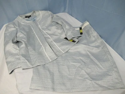 Conjunto de terno saia Alex Marie feminino pó azul tamanho 12 (B8) - Imagem 1 de 4