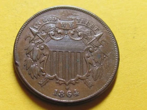1864 TWO CENT   VERY  HIGH  GRADE - Picture 1 of 2