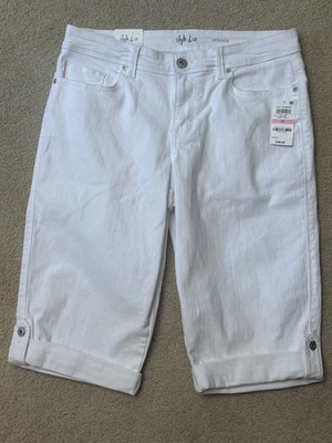 Pantalones Cortos Skimmer Blancos Cintura Cómoda Style & Co Para Mujer Talla 10 Nuevos con Etiquetas Foto 1 de 4