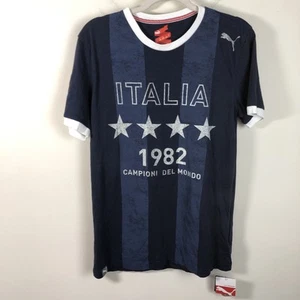 Puma Soccer Italy Champions 1982 Italia #20 Campioni Del Mondo Sz Small Navy New - Picture 1 of 22