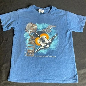 Kennedy Space Center Tee, Atlantic Wings in Orbit, Blue, Boys Size Small - Picture 1 of 4