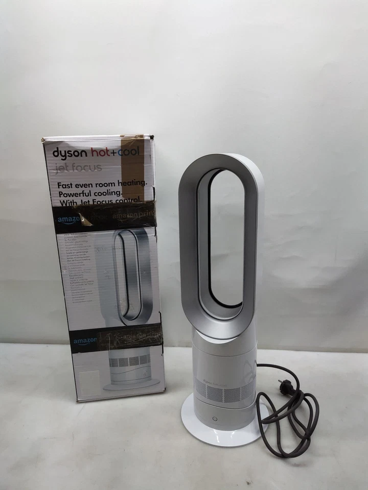 Dyson AM09 Hot Cool Fan Heater - White/Silver - Image 1 of 4