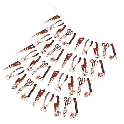  4 Sets Striscioni Halloween Decorazione Di Indoor Banner Sospeso - Image 1 of 4