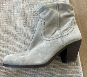 Sam Edelman Suede Booties Size 8 Taupe - Picture 1 of 7