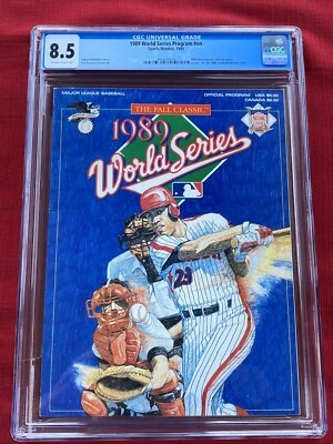 1989 World Series Official Program CGC 8.5 Oakland A’s Won Dave Stewart MVP POP2 - Image 1 of 4