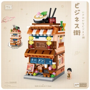 Street View Japanese Ramen shop LOZ Diamond Building Blocks iBlock Fun 1654 - Picture 1 of 3