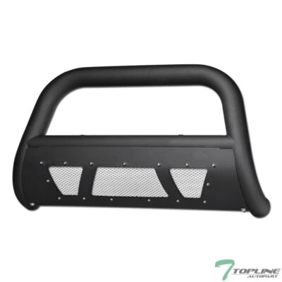 Topline For 1999-2007 Silverado/Sierra Studded Mesh Bull Bar Guard - Matte Black - Image 1 of 4