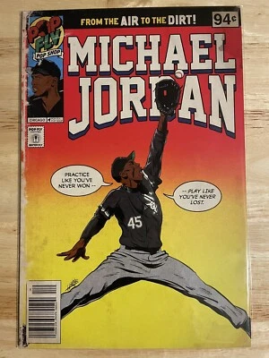 Michael Jordan - Estampado Pop Fly - White Sox Béisbol Daniel Horine 692/992 Bulls Foto 1 de 2