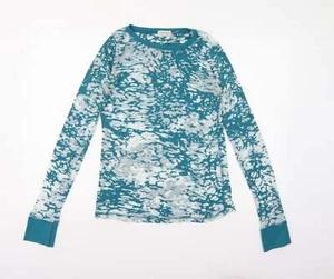 Poof Excellence Womens Blue Round Neck Cotton Blend Jumper Size L - Picture 1 of 12