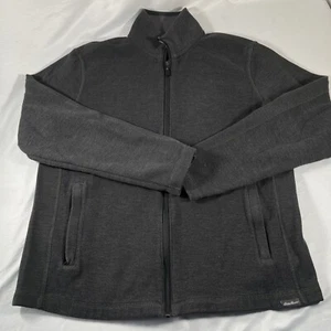 Eddie Bauer Jacket Mens Medium Gray Full Zip Mock Neck zipper Pockets - Picture 1 of 6