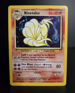Pokémon TCG - NINETALES - 12/102 - HOLO RARE - UNLIMITED - BASE SET (1999) - MP - Bild 1 von 3