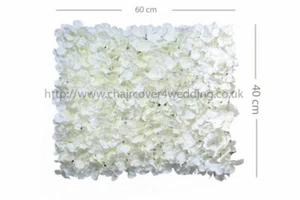 Wedding Flower Wall Backdrop Panels for Sale 60cmx40cm-White - Picture 1 of 1