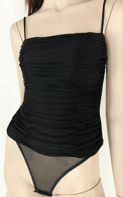 La Perla elegant gathered Bodysuit features inbuilt cups AU 10 Black Foto 1 de 3