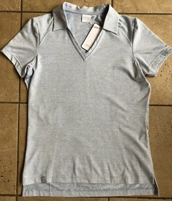 Camisa polo feminina Ping Golf Beau--Tamanho 6--Cobalto Multi--P93414--Nova com etiquetas - Imagem 1 de 3