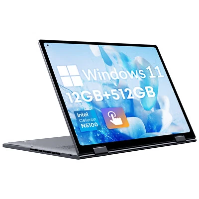 CHUW MiniBook X Touchscreen Laptop Intel N100 12GB 512GB SSD Windows 11 Home - Image 1 of 4
