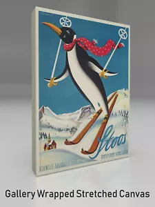 Póster de esquí vintage estirado envuelto en Stoos Gallery - Imagen 1 de 2