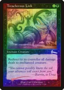 Treacherous Link FOIL Black Enchantment Magic MTG Urza's Legacy Mint in Sleeve - Picture 1 of 1