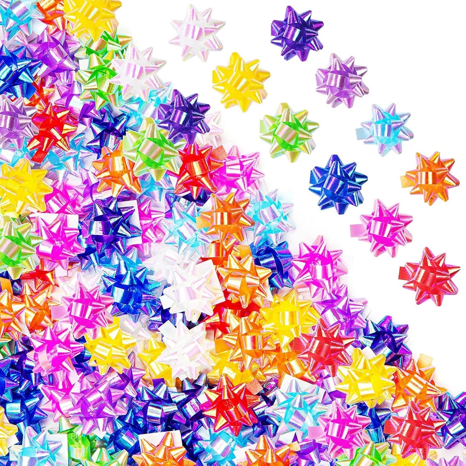 110 piezas Arcos brillantes para envolver regalos Día de San Valentín 1 pulgada mini lazos envolventes de regalo Foto 1 de 4