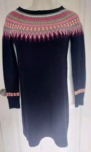 Eliza J Kleid Damen Junior Größe Small Marine Fairisle Pulloverkleid Langarm - Bild 1 von 12