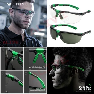 Univet 5X1 Safety Glasses Anti-Scratch & Anti-Fog Spectacles UV400 Protection - Picture 1 of 7