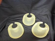 Lot Of 3 Yellow Tupperware Impressions stackable Snack Trays #4516A-1 (Tu70)