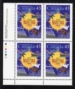 1995 Canada SC# 1562 LL - Manitoba 125th Anniversary Plate Block M-NH # 3365c - Picture 1 of 1