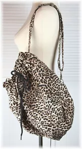 Women's Leopard Animal Print Boho Pouch Beach & Everywhere Else Bag New - Picture 1 of 5