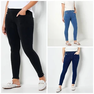 Quacker Factory DreamJeannes Leggings Pants Ankle Bling Size XXS *NEW* - Picture 1 of 6