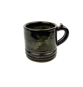 Tazza ceramica artistica/studio fatta a mano negli Stati Uniti - toni della terra - firmata Portia Brown - Foto 1 di 14