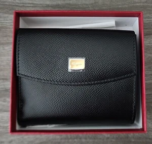 Salvatore Ferragamo Black Pebbled Leather Wallet****MSPR $495****NIB - Picture 1 of 6