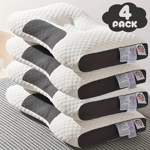 Almohada de masaje tejida contorno ortopédico ergonómico 4PK mejor sueño dolor de cuello - Imagen 1 de 6