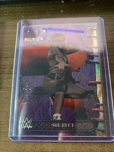 2025 Topps Chrome WWE x Cactus Jack Sol Ruca Purple Refractor /250 #93 - Picture 1 of 2