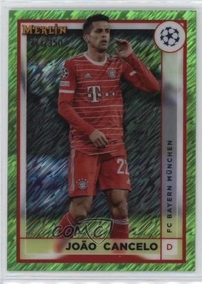 2022-23 Merlin UEFA Club Competitions Neon Green Shimmer Refractor Joao Cancelo - Image 1 of 2