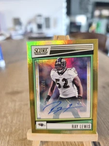 2022 Panini Score Gold Zone Signature Ray Lewis/50 - Bild 1 von 3