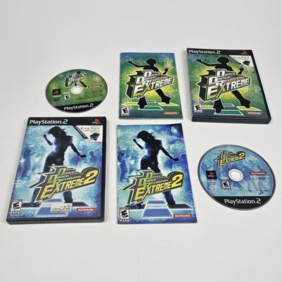 Dance Dance Revolution Ddr Extreme 1 & 2 PlayStation 2 Ps2 W/ Manual CIB - Image 1 of 4